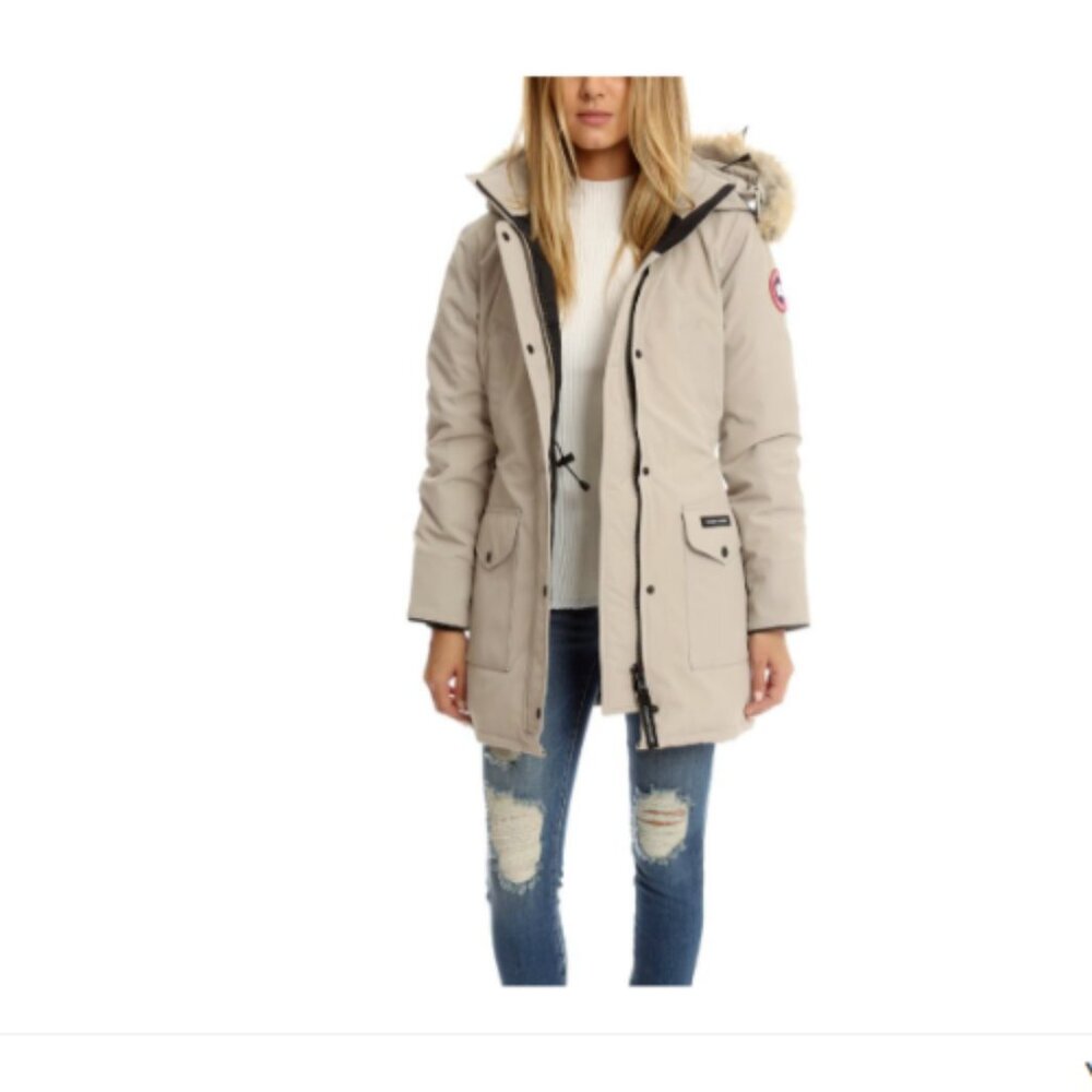 Canada Goose Trillium Parka Women’s Size Small Light Grey Hood *no fur trim*
